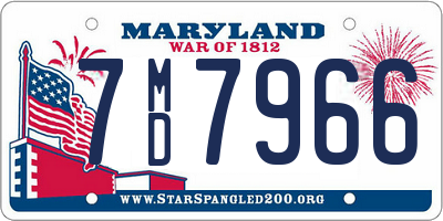 MD license plate 7MD7966