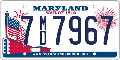 MD license plate 7MD7967
