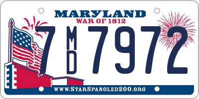 MD license plate 7MD7972