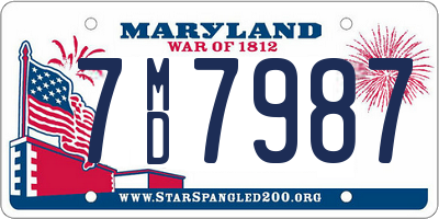 MD license plate 7MD7987