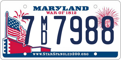 MD license plate 7MD7988