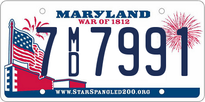 MD license plate 7MD7991