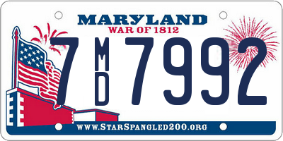 MD license plate 7MD7992