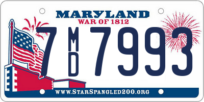 MD license plate 7MD7993