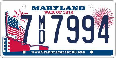 MD license plate 7MD7994