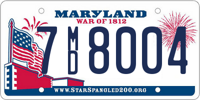 MD license plate 7MD8004