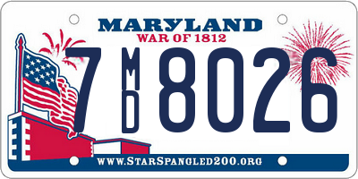 MD license plate 7MD8026