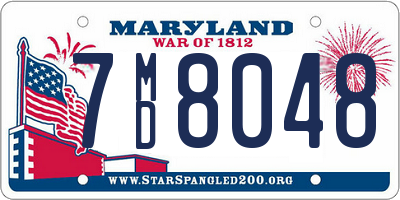 MD license plate 7MD8048