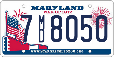 MD license plate 7MD8050