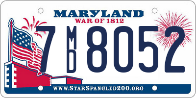 MD license plate 7MD8052