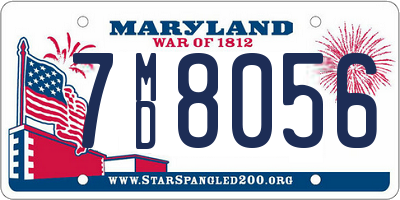 MD license plate 7MD8056