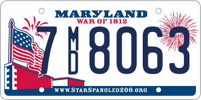 MD license plate 7MD8063