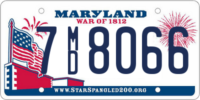 MD license plate 7MD8066