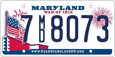 MD license plate 7MD8073