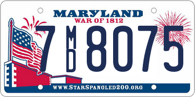 MD license plate 7MD8075