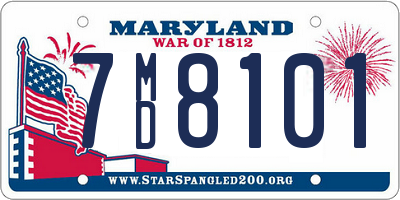 MD license plate 7MD8101