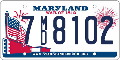 MD license plate 7MD8102