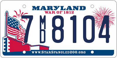 MD license plate 7MD8104