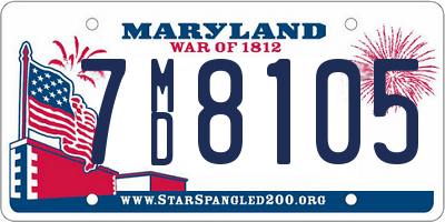 MD license plate 7MD8105