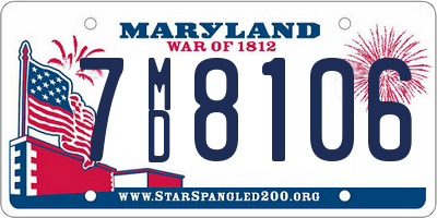 MD license plate 7MD8106