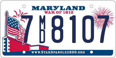 MD license plate 7MD8107