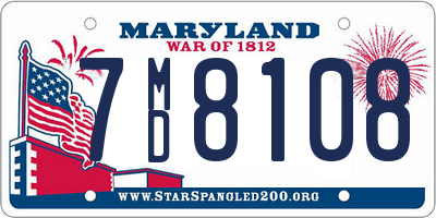 MD license plate 7MD8108