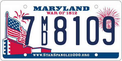 MD license plate 7MD8109