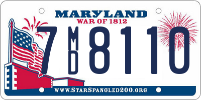 MD license plate 7MD8110