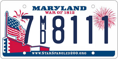 MD license plate 7MD8111