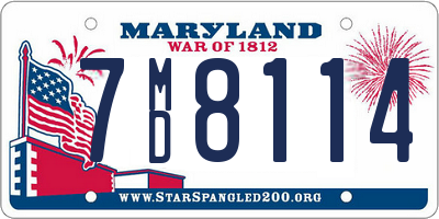 MD license plate 7MD8114