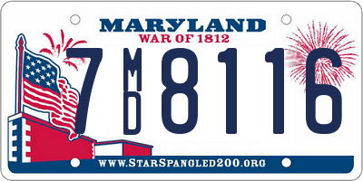 MD license plate 7MD8116