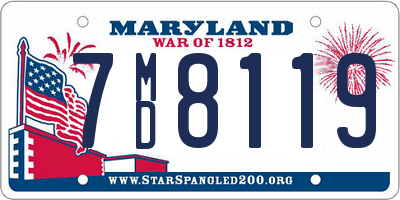 MD license plate 7MD8119