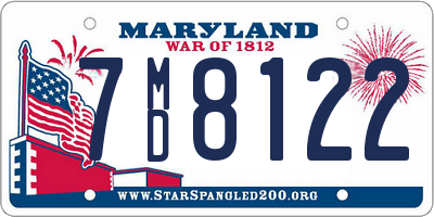 MD license plate 7MD8122