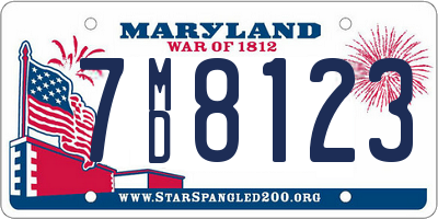 MD license plate 7MD8123