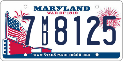 MD license plate 7MD8125