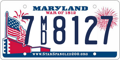 MD license plate 7MD8127