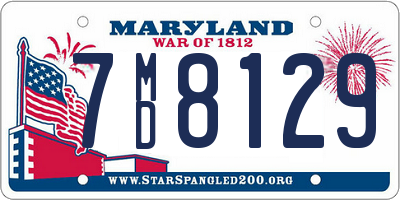 MD license plate 7MD8129