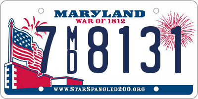 MD license plate 7MD8131