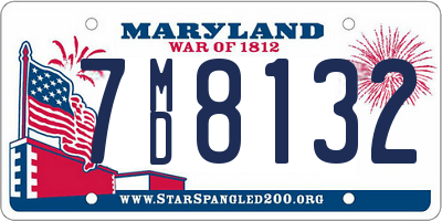 MD license plate 7MD8132