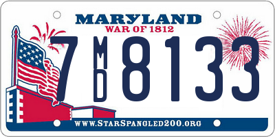 MD license plate 7MD8133