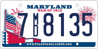 MD license plate 7MD8135