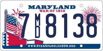 MD license plate 7MD8138