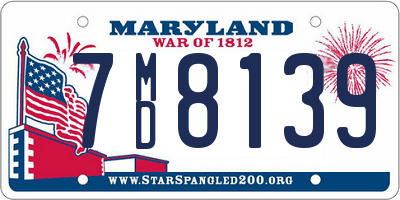 MD license plate 7MD8139