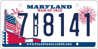 MD license plate 7MD8141