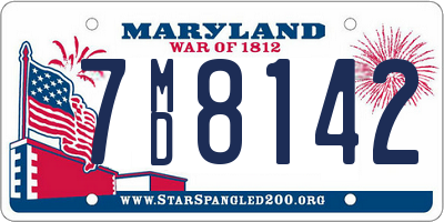 MD license plate 7MD8142