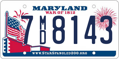 MD license plate 7MD8143