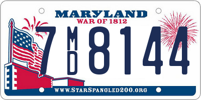 MD license plate 7MD8144