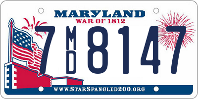 MD license plate 7MD8147