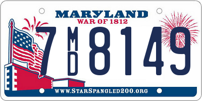 MD license plate 7MD8149