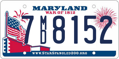 MD license plate 7MD8152